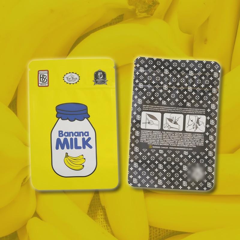 Pochon Banana Milk en Plastique Zip- Livraison Rapide