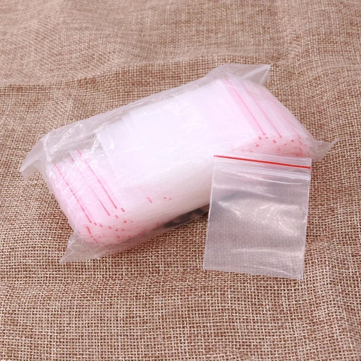Transparent zip weed pouch