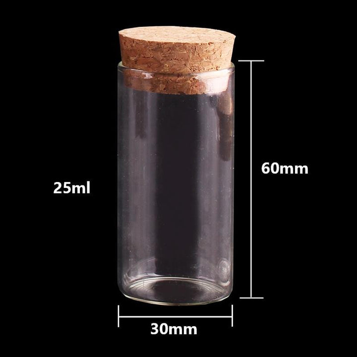 Storage tube with cork stopper